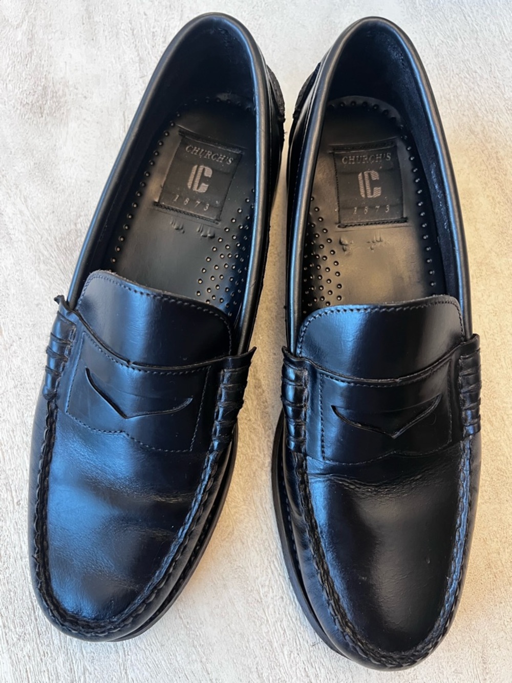 Church's 1837 Black Leather Penny Loafers